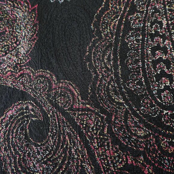 SiLK WooL Vintage Talbots Midi Skirt Dark Paisley Lined Side Zip A Line NO Slit - Picture 4 of 8